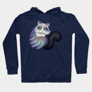 Blue Cute Kitty Hoodie